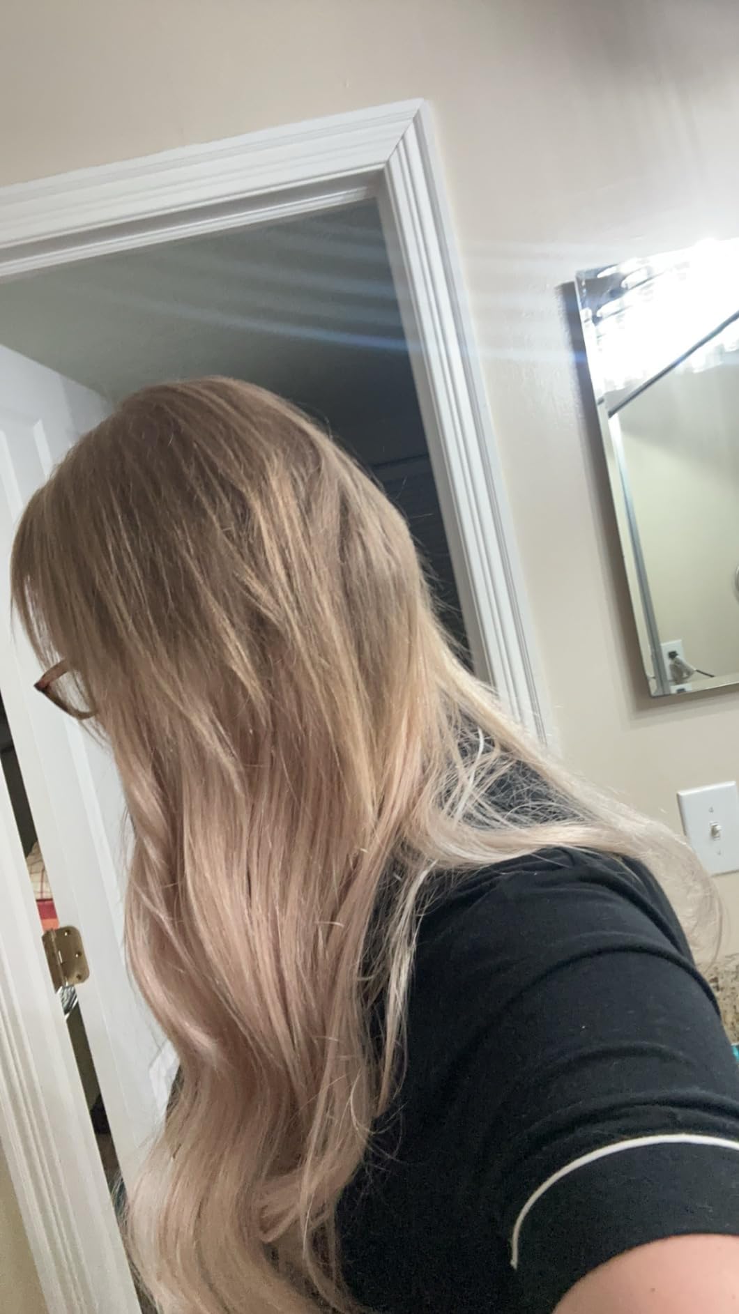 Easyouth White Blonde Clip in Hair Extensions, Easy Diy Application | Remy Hair Extensions Clip ins White Blonde, 14 Inch 7pcs 85g, for Fine Hair, for Wedding, Clip in Extension Real Human Hair customer photo 2