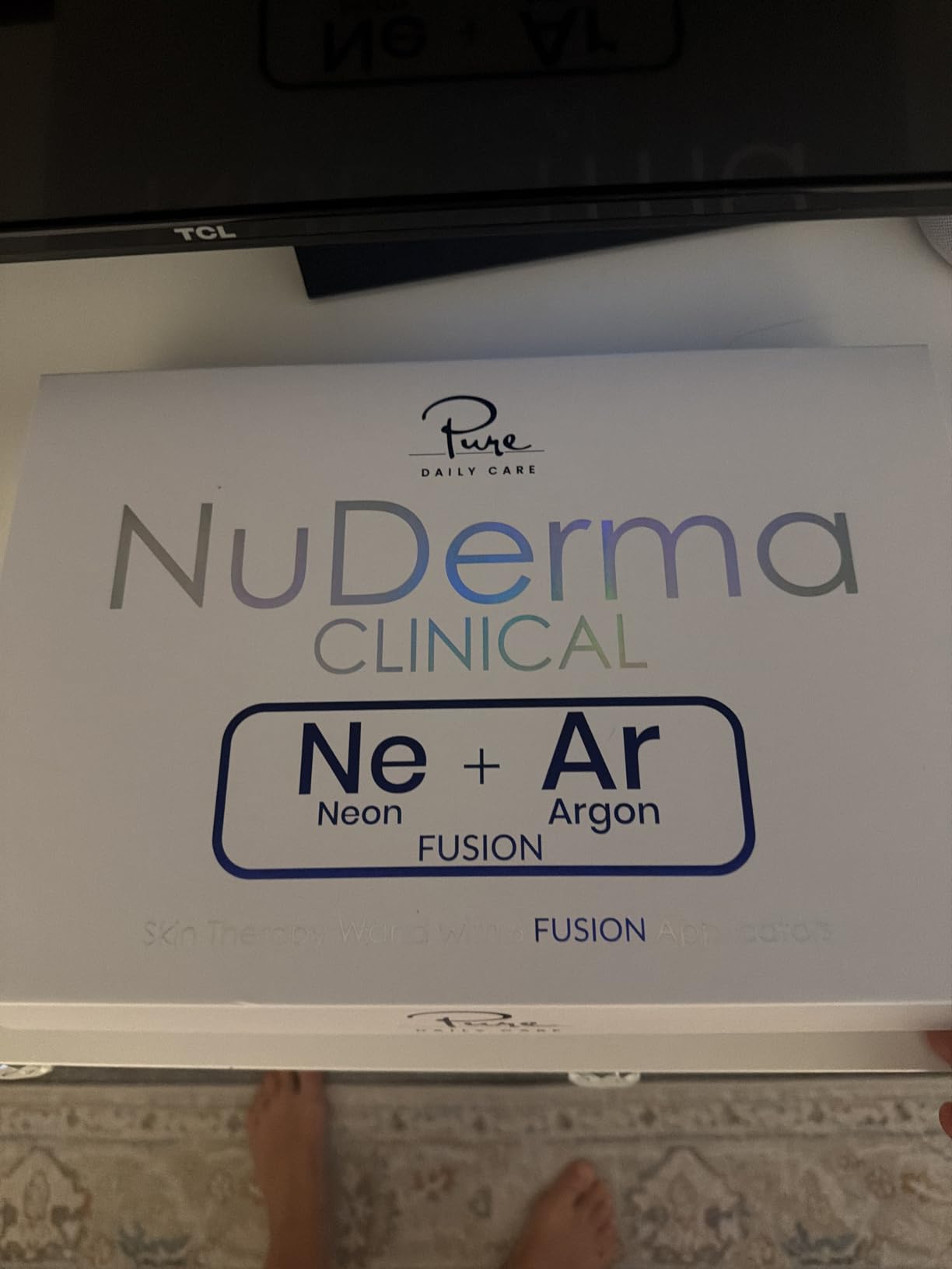 Pure Daily Care NuDerma Clinical Portable Skin Therapy Wand, Machine with 6 Fusion Neon + Argon Wands - Anti Aging - Clarifying - Skin Tightening & Radiance - Wrinkle Reducing customer photo 2