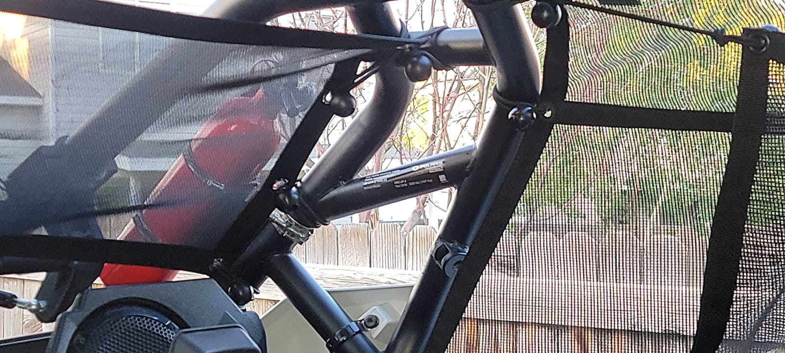 KEMIMOTO Rear Window Net Sunshade Compatible with 2020+ Polaris RZR PRO XP/Pro R/Turbo R, Soft Mesh Windshield Shield Airflow Mesh Shield Reduces Direct Sunlight Anti-Debris Soft Windshield customer photo 1