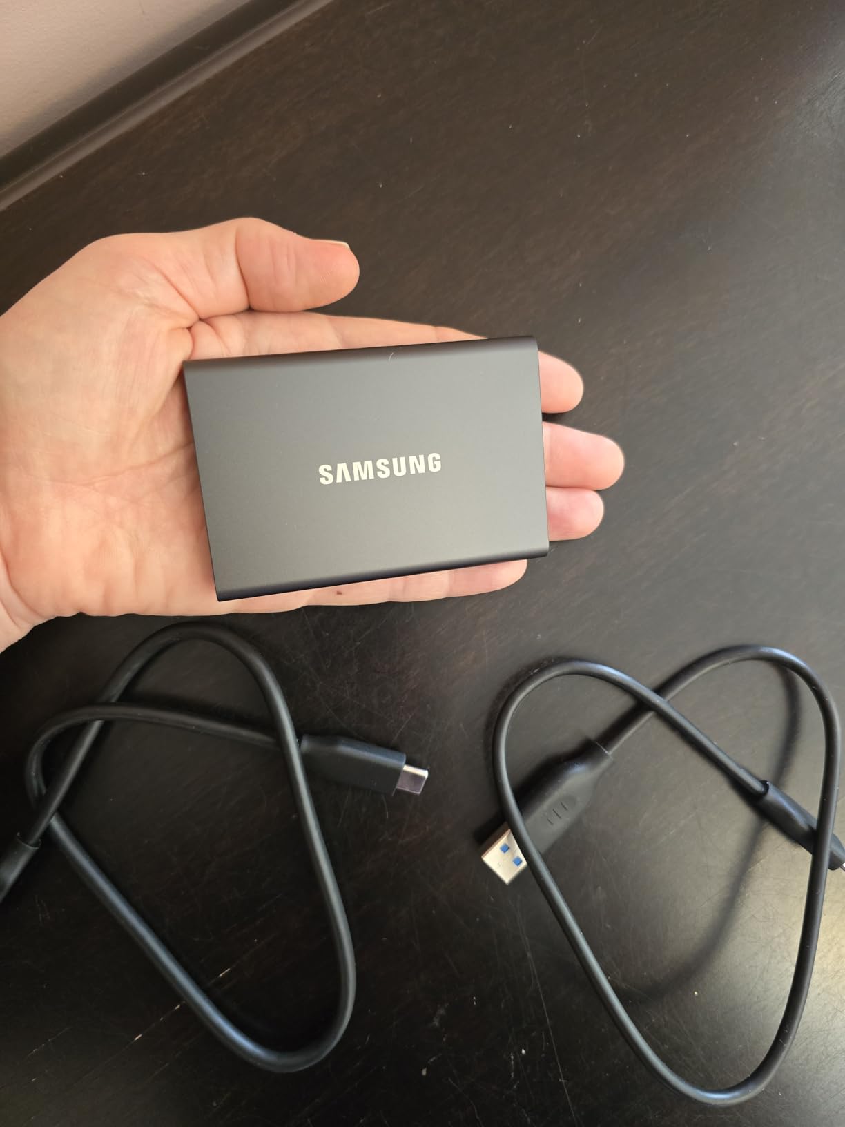 Samsung T7 Portable SSD 1TB Titan Gray, USB 3.2 Gen 2, Up to 1,050MB/s | Reliable External Solid State Drive Storage for Gaming, Students, Professionals (MU-PC1T0T/AM) customer photo 1