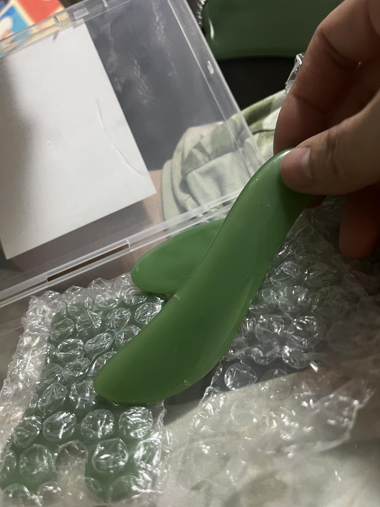 MoHern 4 Pcs Gua Sha Massage Tools for Face and Body, Light Green customer photo 1