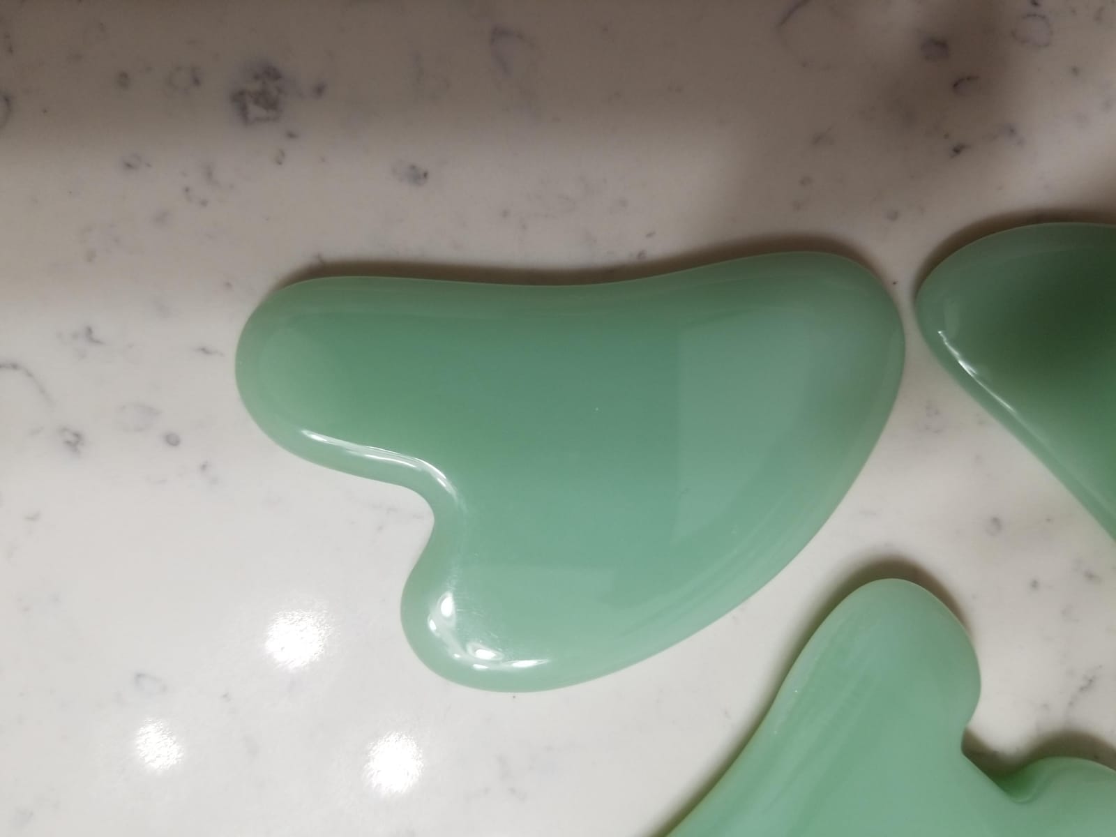 MoHern 4 Pcs Gua Sha Massage Tools for Face and Body, Light Green customer photo 2