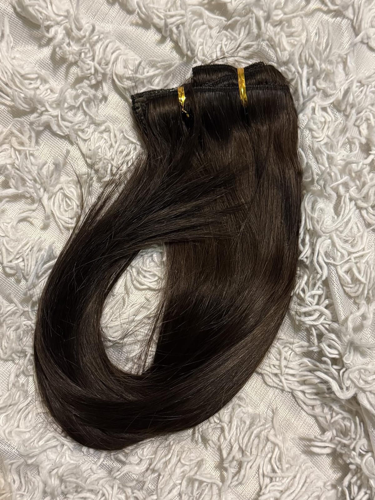 Clip in Hair Extensions Real Human Hair 16 Inch 130g #8 Light Brown | 7 Pcs Double Weft Design for Fuller Volume, Secure Clips, Natural-Looking Blend customer photo 2