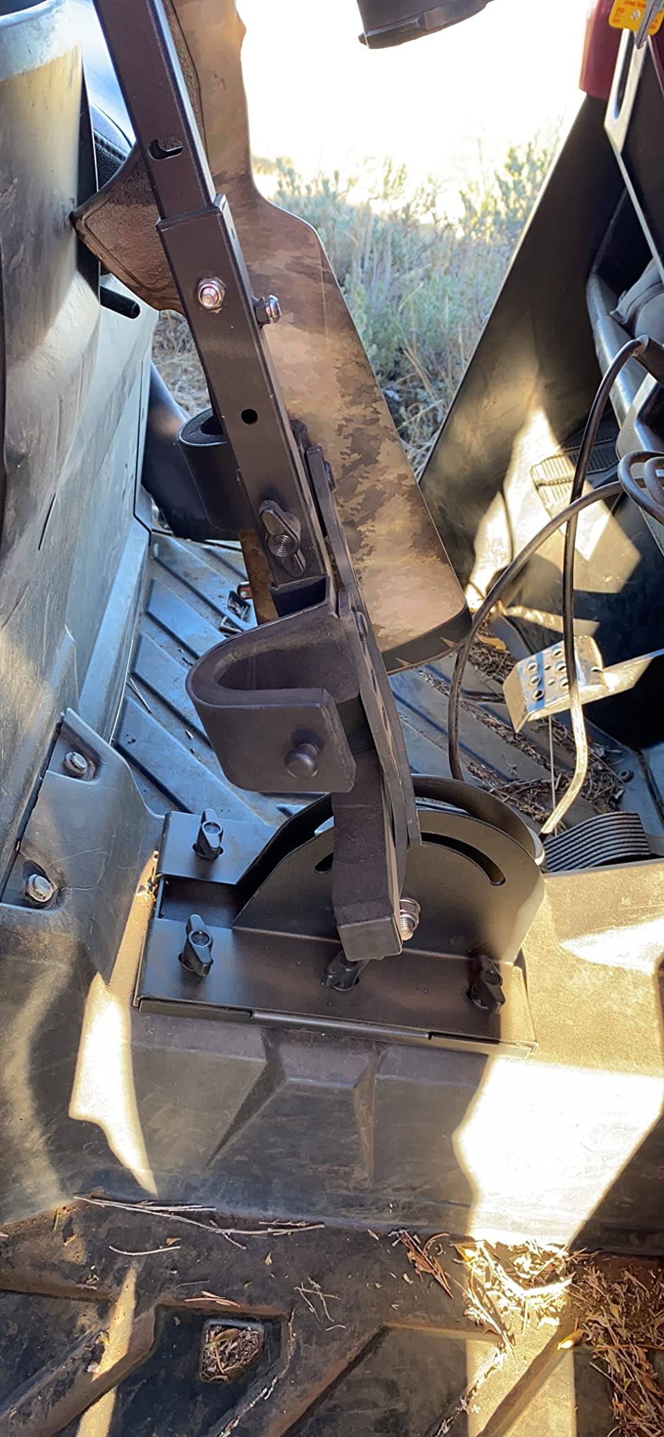 KEMIMOTO Hunting Tool Holder Rack Vertical Floor Mount for UTV Golf Cart customer photo 2