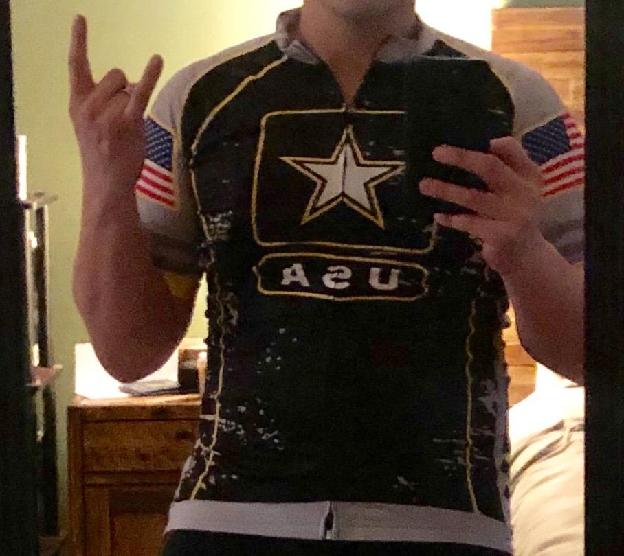 New Pro Full Zipper Men's Cycling Jersey Short Sleeve Riding Shirt USA customer photo 1