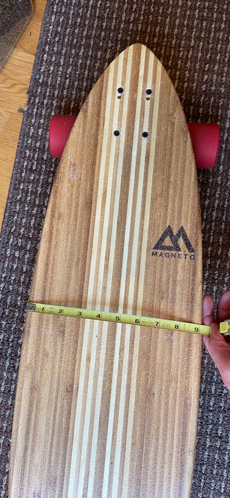 Magneto Longboards Bamboo Longboards for Cruising, Carving, Free-Style, Downhill and Dancing (Bamboo Drop & Fiberglass Through Longboard) customer photo 1