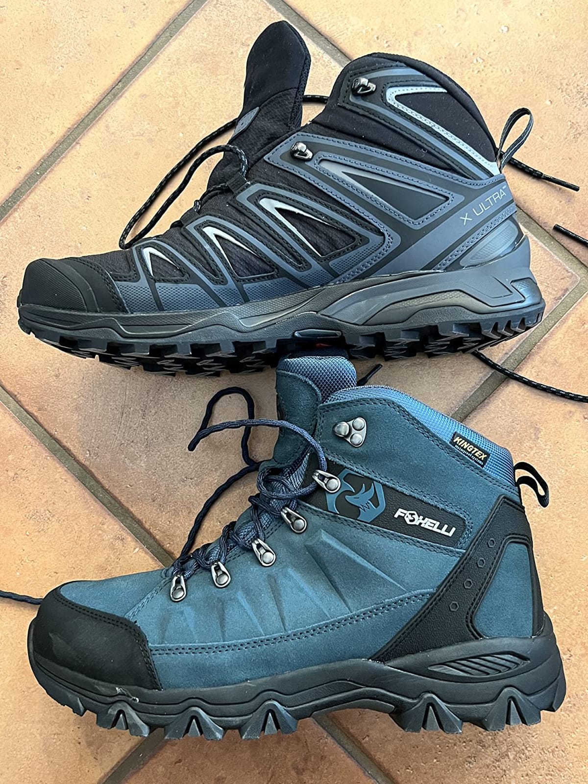 Foxelli Men’s Hiking Boots – Waterproof Breathable & Lightweight Suede Leather Hiking Boots for Men customer photo 2