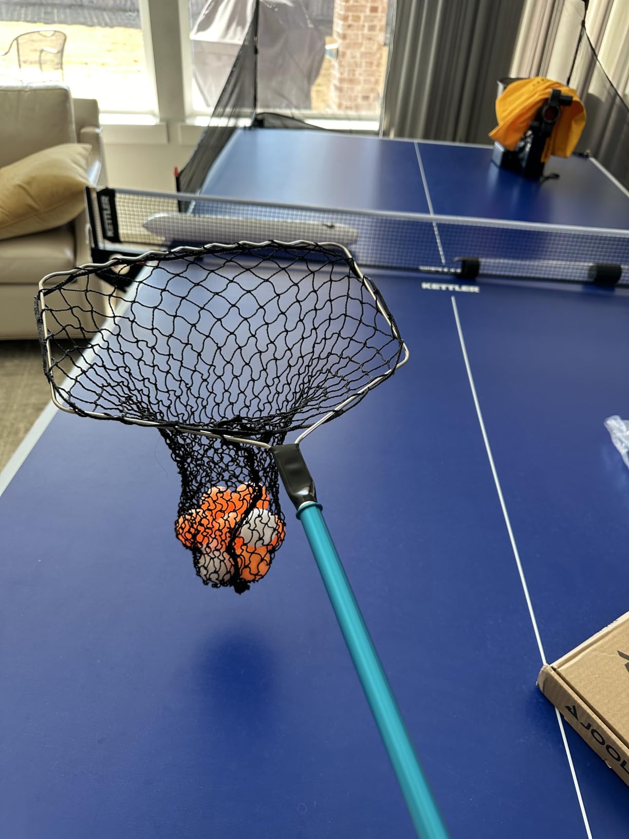 JOOLA Telescoping Table Tennis Ball Pickup Net - Holds 100 Ping Pong Balls - Ping Pong Practice Net Accessory for Table Tennis Robots, Serve or Multi-Ball Training, Black customer photo 1