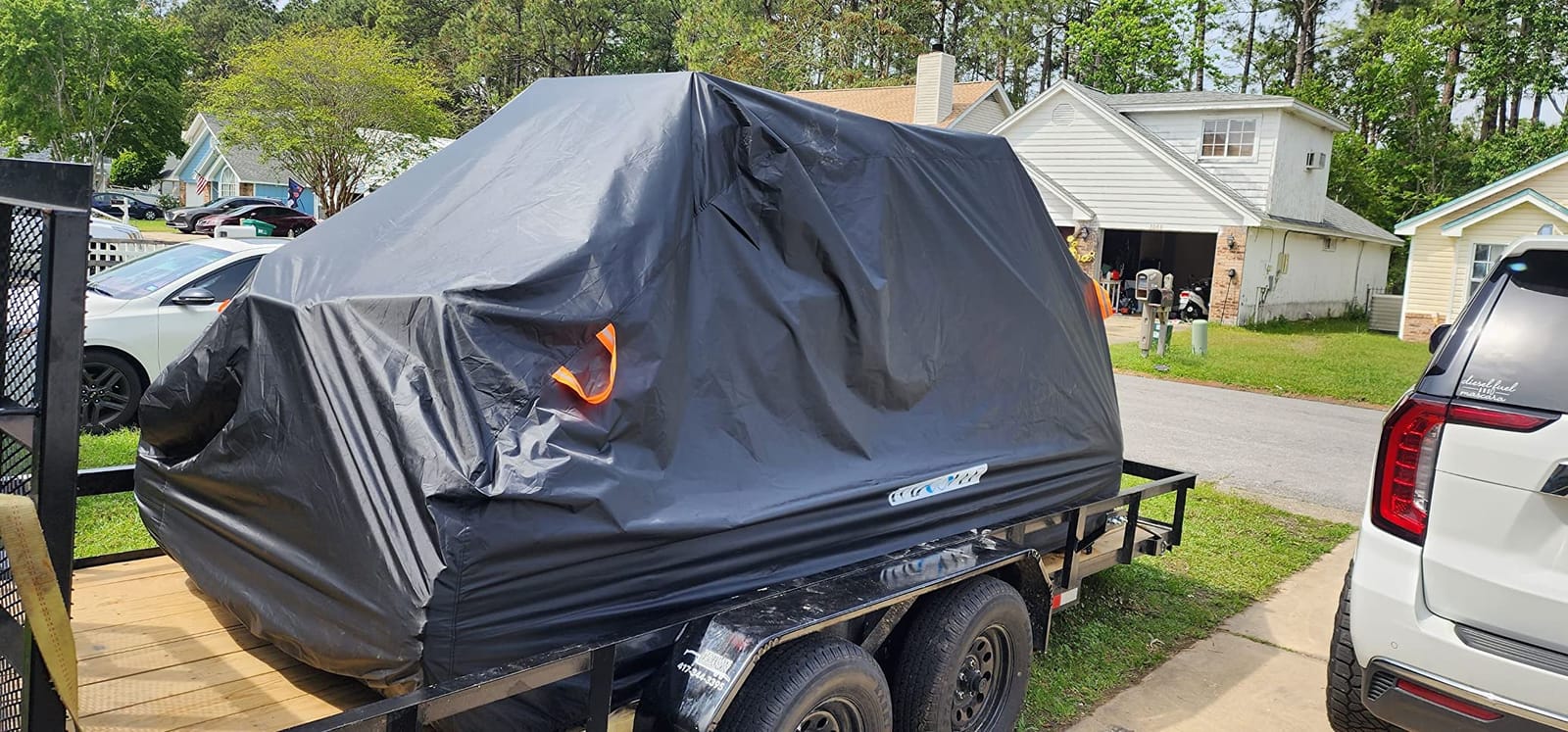 UTV Cover, Waterproof All Weather Sun-UV Snow Protector Universal for Polaris RZR Yamaha Can-Am Defender Kawasaki Ranger Cover 4-6 Passenger Black customer photo 2