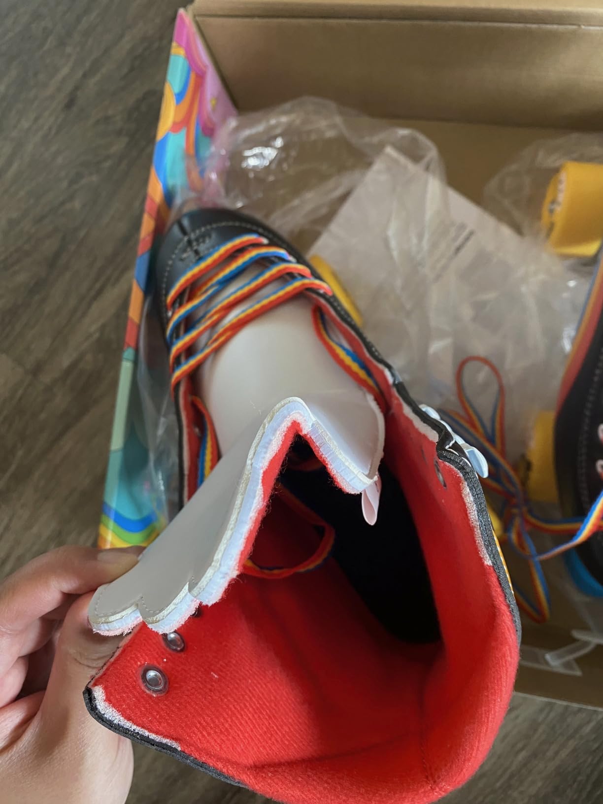 Moxi Rainbow Rider Roller Skates for Women - Beautiful, Durable, Supportive Rainbow Skates with Padded Lining, a Sturdy Plate, and Soft Outdoor Wheels customer photo 1