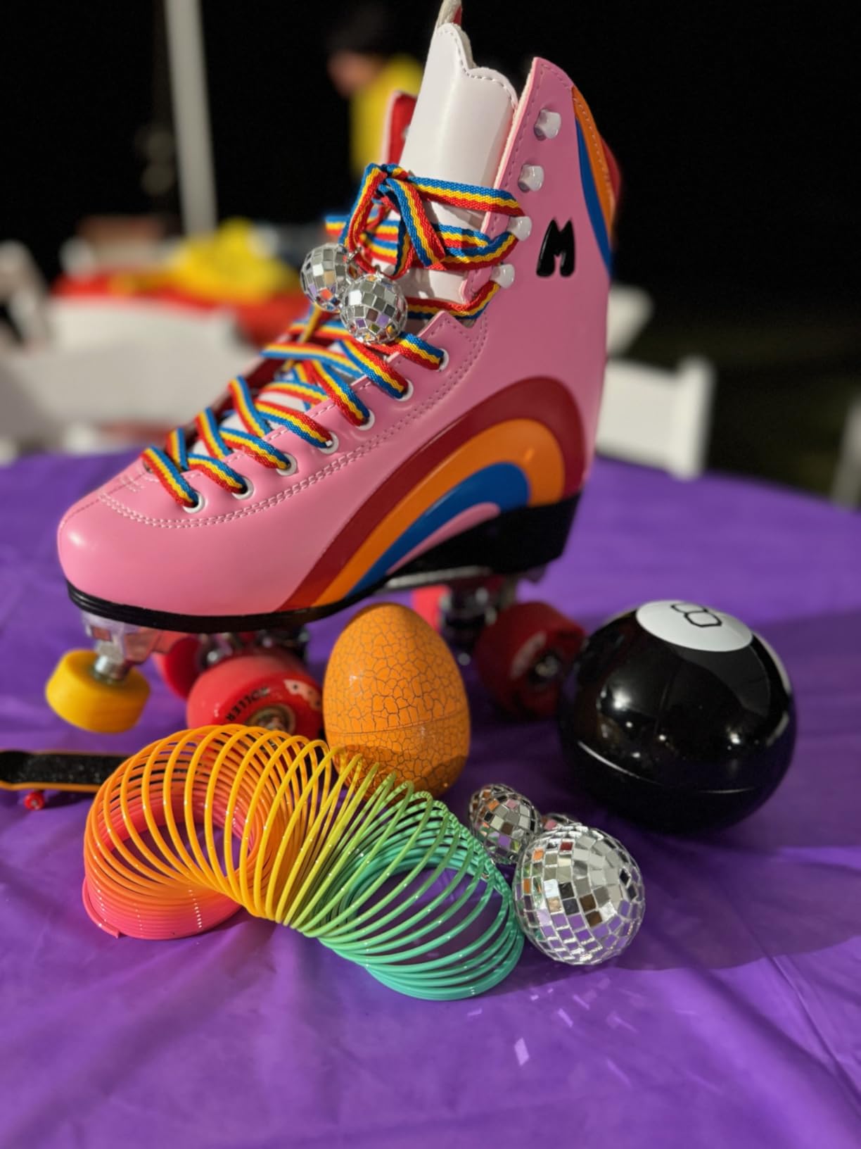 Moxi Rainbow Rider Roller Skates for Women - Beautiful, Durable, Supportive Rainbow Skates with Padded Lining, a Sturdy Plate, and Soft Outdoor Wheels customer photo 2