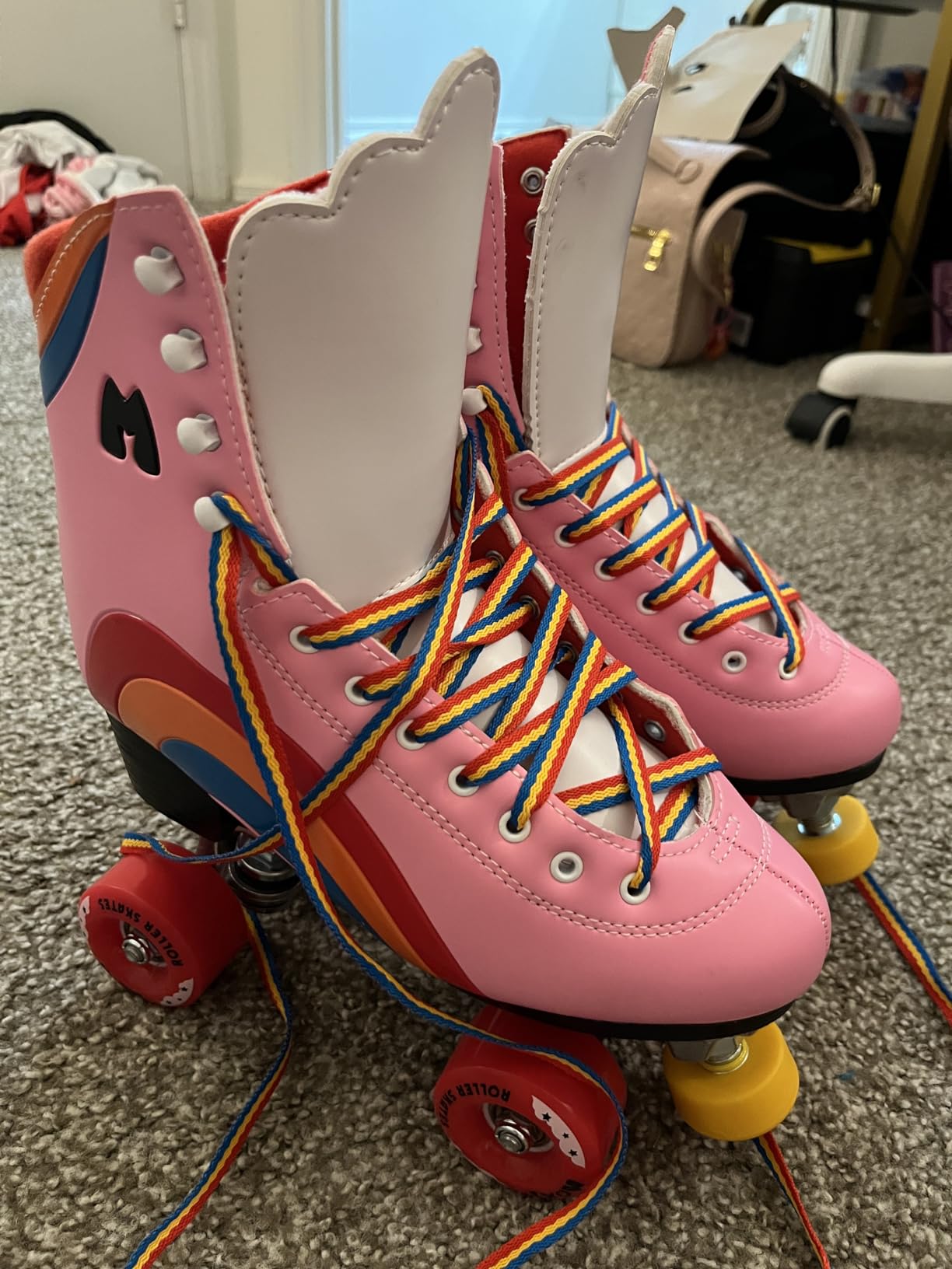 Moxi Rainbow Rider Roller Skates for Women - Beautiful, Durable, Supportive Rainbow Skates with Padded Lining, a Sturdy Plate, and Soft Outdoor Wheels customer photo 2