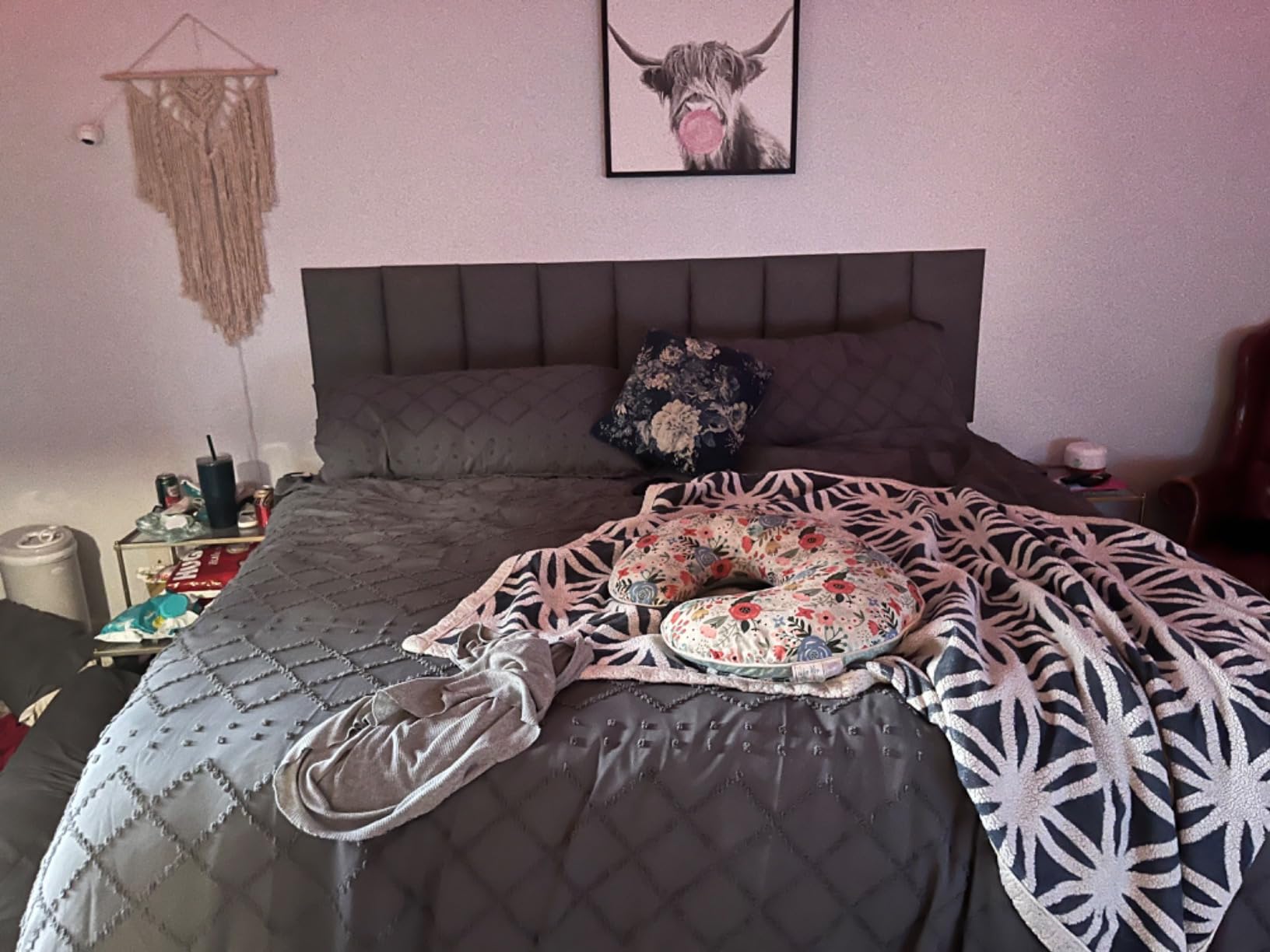 Nestl King Adjustable Bed Frame with Massage and Wireless Remote, Electric Base with Head and Foot Incline, Zero Gravity, USB Ports, Under Bed LED, No Box Spring Needed customer photo 2