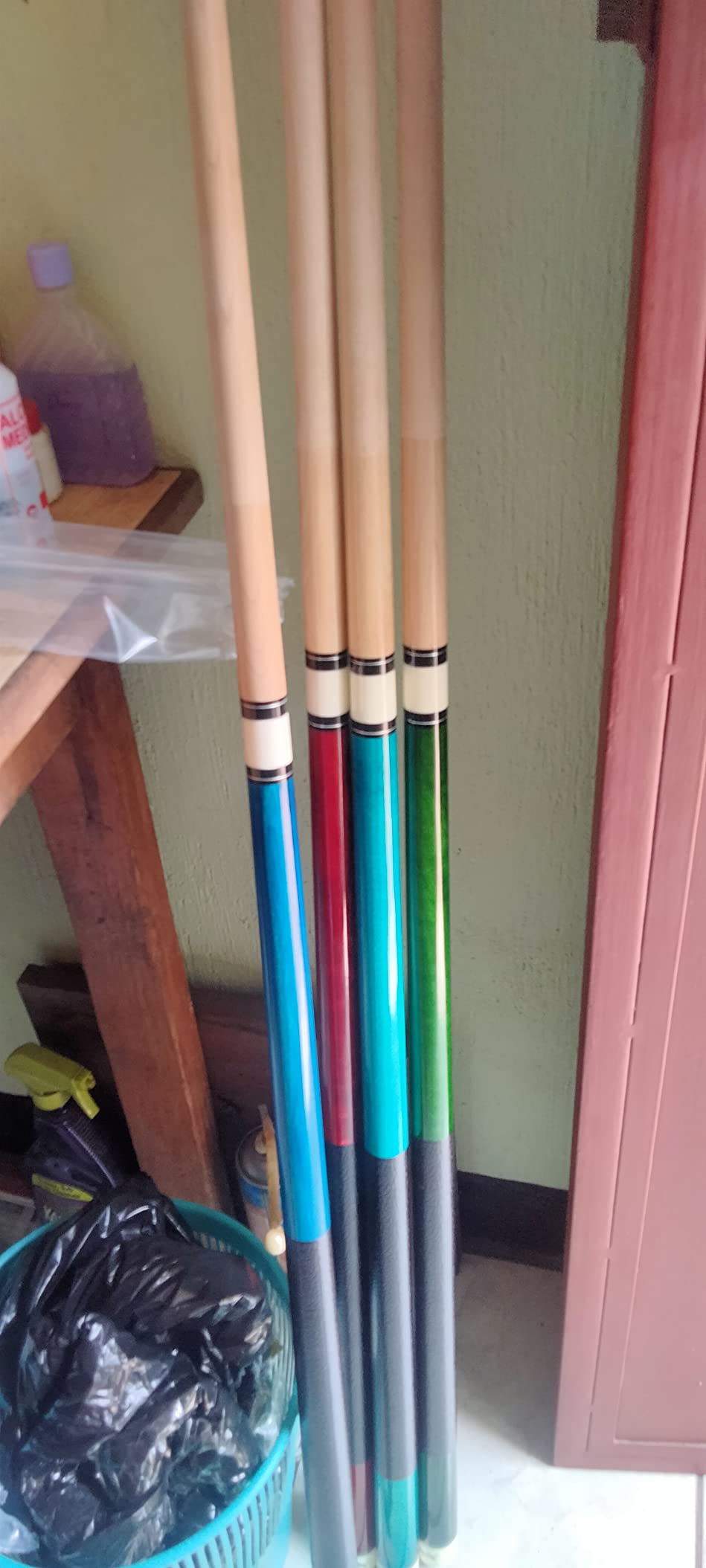 Tai ba cues Set of 4 Pool Cue Stick (19oz-20oz-), 13mm Tip, 58