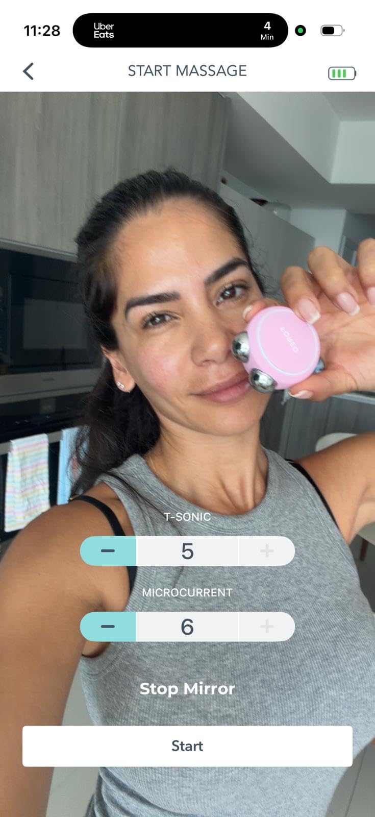 FOREO BEAR Mini Microcurrent Facial Device - Face Sculpting Tool - Firm & Contour - Reduce Double Chin - Non-Invasive - Increases Absorption of Facial Skin Care Products - Pearl Pink customer photo 2