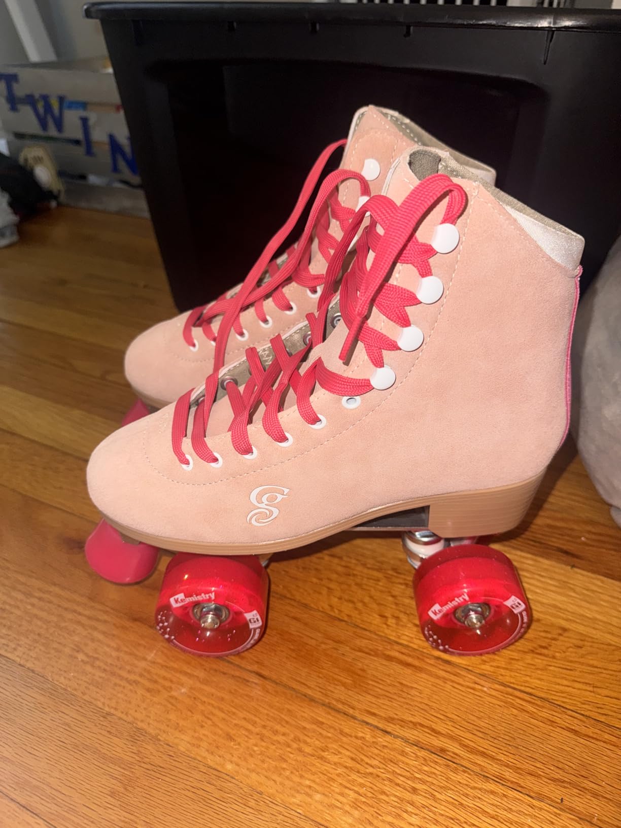 Candi GRL Carlin Quad Freestyle Artistic Roller Skates | Quad roller skates with supportive boots, durable chassis and smooth-rolling urethane wheels for indoor or outdoor skating. customer photo 1