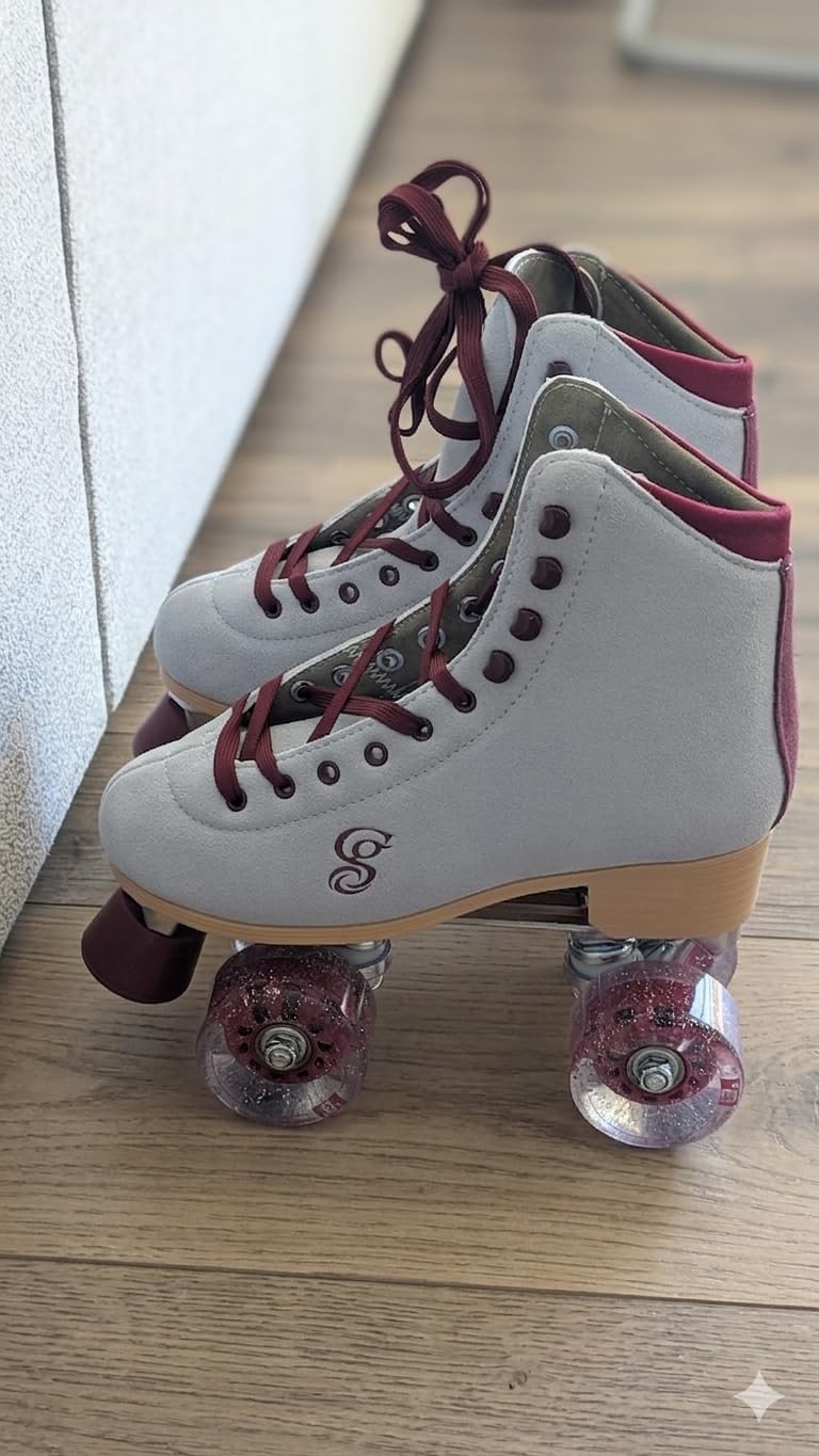 Candi GRL Carlin Quad Freestyle Artistic Roller Skates | Quad roller skates with supportive boots, durable chassis and smooth-rolling urethane wheels for indoor or outdoor skating. customer photo 2