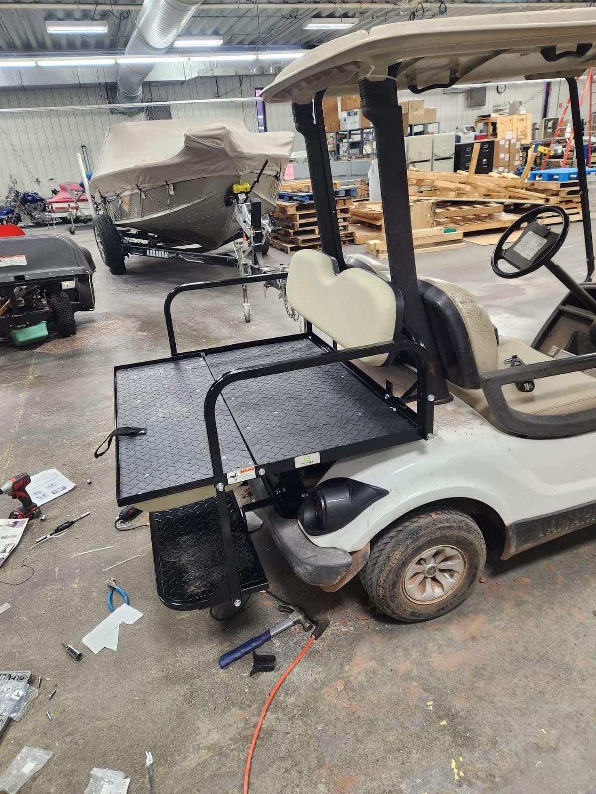 Buggies Unlimited Yamaha G29 / Drive/YDRA/YDRE (07-16) Golf Cart Rear Flip Seat with Steel Frame customer photo 2