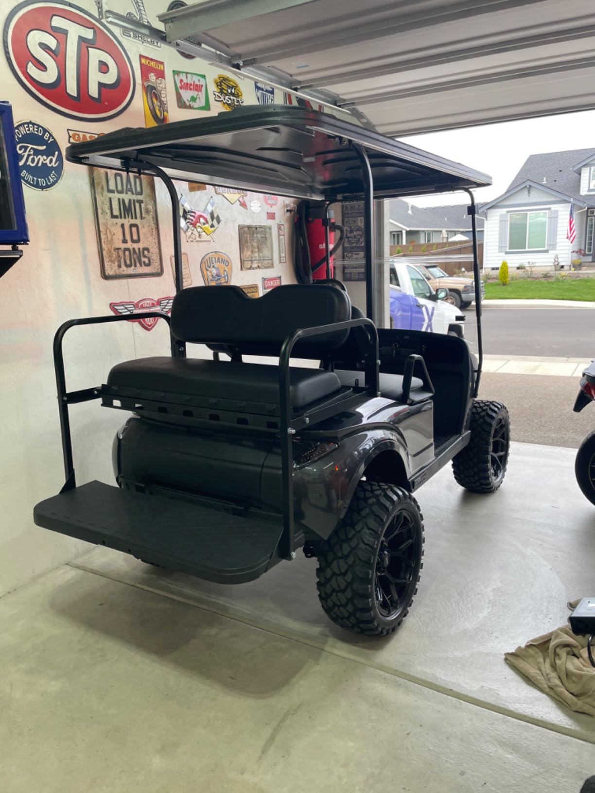 GTW MACH3 EZGO TXT Golf Cart Rear Flip Seat Kit with Steel Frame | Compatible with 1995 & Up E-Z-GO TXT/Valor/Freedom TXT / T48 Models customer photo 1
