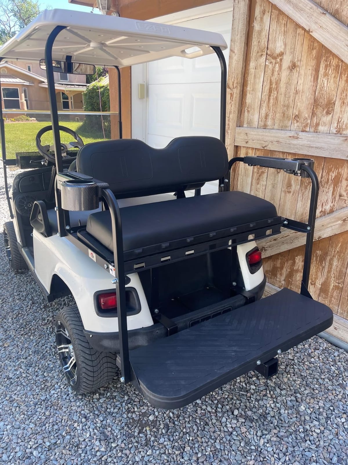 GTW MACH3 EZGO TXT Golf Cart Rear Flip Seat Kit with Steel Frame | Compatible with 1995 & Up E-Z-GO TXT/Valor/Freedom TXT / T48 Models customer photo 2