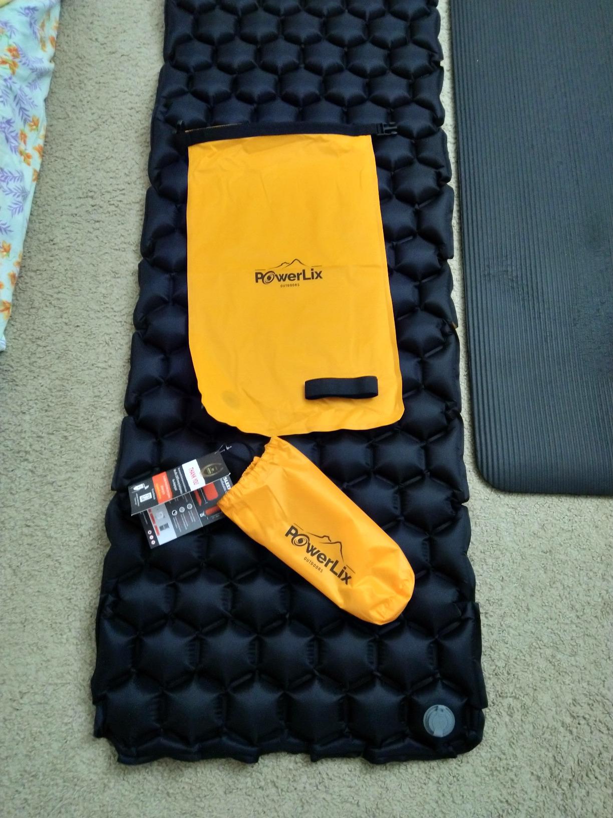 POWERLIX Sleeping Pad - Ultralight Inflatable Sleeping Mat, Ultimate for Camping, Backpacking, Hiking - Airpad, Inflating Bag, Carry Bag, Repair Kit - Compact & Lightweight Air Mattress customer photo 2