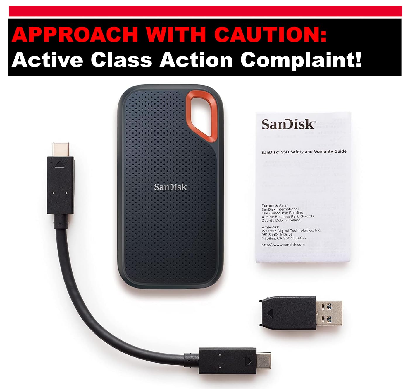 Sandisk 2TB Extreme Portable SSD, Up to 1050MB/s Read Speeds (Old Model) | External Solid State Drive, IP65 Water & Dust Resistance, Up to 3M Drop Protection, 256-bit AES Encryption, USB-C 3.2 Gen 2 customer photo 1