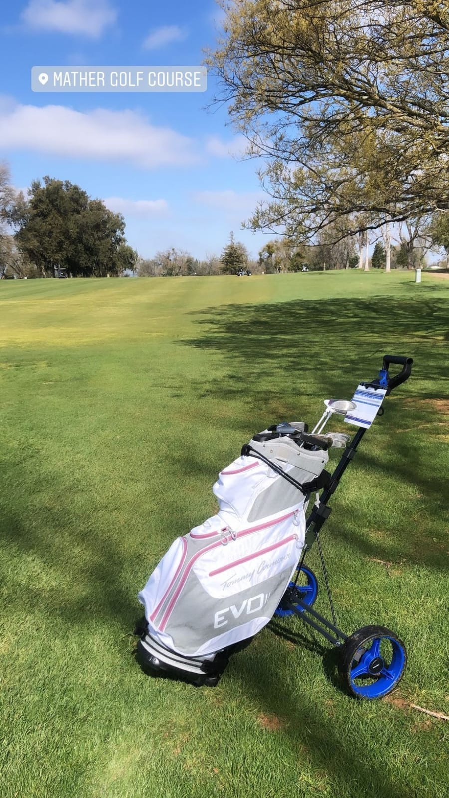 SereneLife Golf Push Pull Cart with Deluxe Scorecard Holder, Adjustable Handle, Upper & Lower Strap Brackets, Lightweight Foldable Design with Quick Brake & Compact Folding customer photo 2