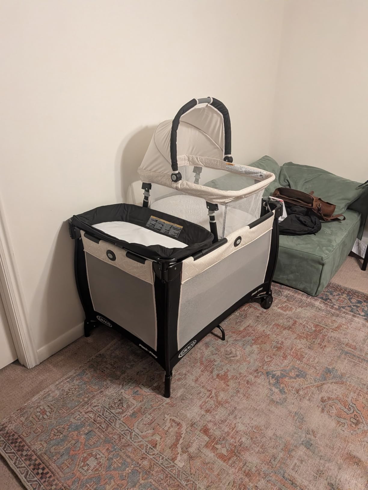 Graco Pack 'n Play Close2Baby Bassinet Playard Features Portable Bassinet Diaper Changer and More, Derby customer photo 2