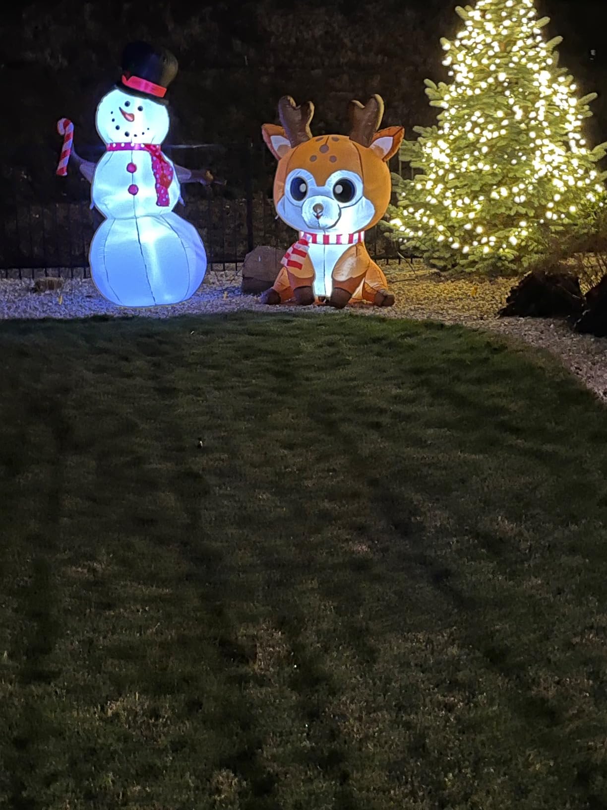 GOOSH 5 FT Christmas Inflatable Reindeer Outdoor Decoration Blow Up Yard Cute Deer with Built-in LEDs for Indoor Party Xmas Garden Lawn Decor customer photo 1