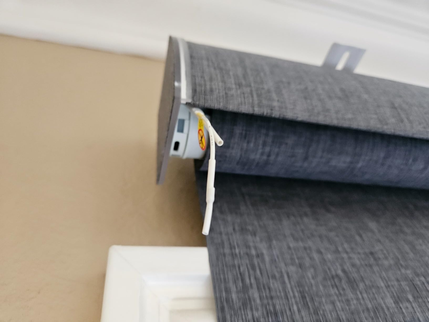Graywind Motorized Blackout Roller Shade Work with Alexa Google customer photo 1