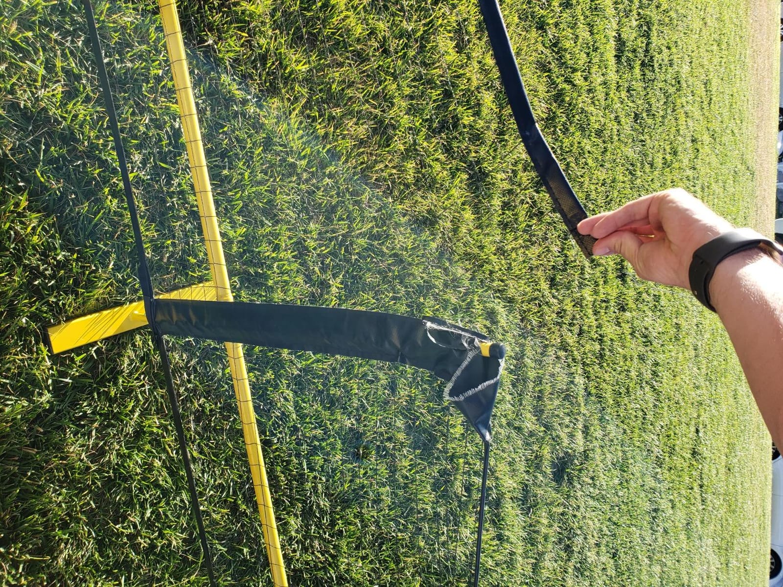 A11N SPORTS Designed for All Weather Conditions with Steady Metal Frame and Strong PE Net, Regulation Size Net with Carrying Bag- 22’ Wide x 36” Tall, Indoor/Outdoor Use customer photo 2