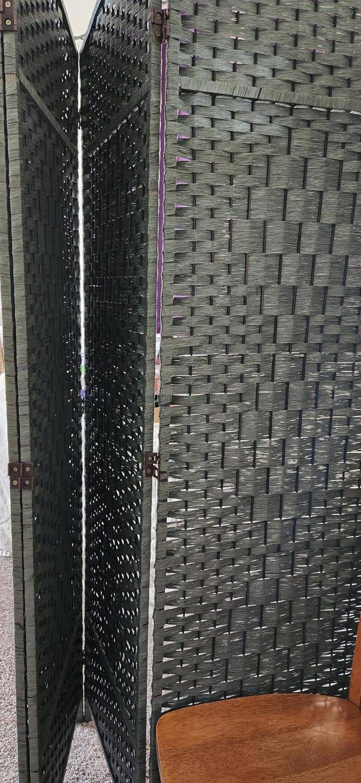 JOSTYLE Rattan Room Divider, 6-Panel Folding Privacy Screen 6ft. Extra Wide customer photo 1