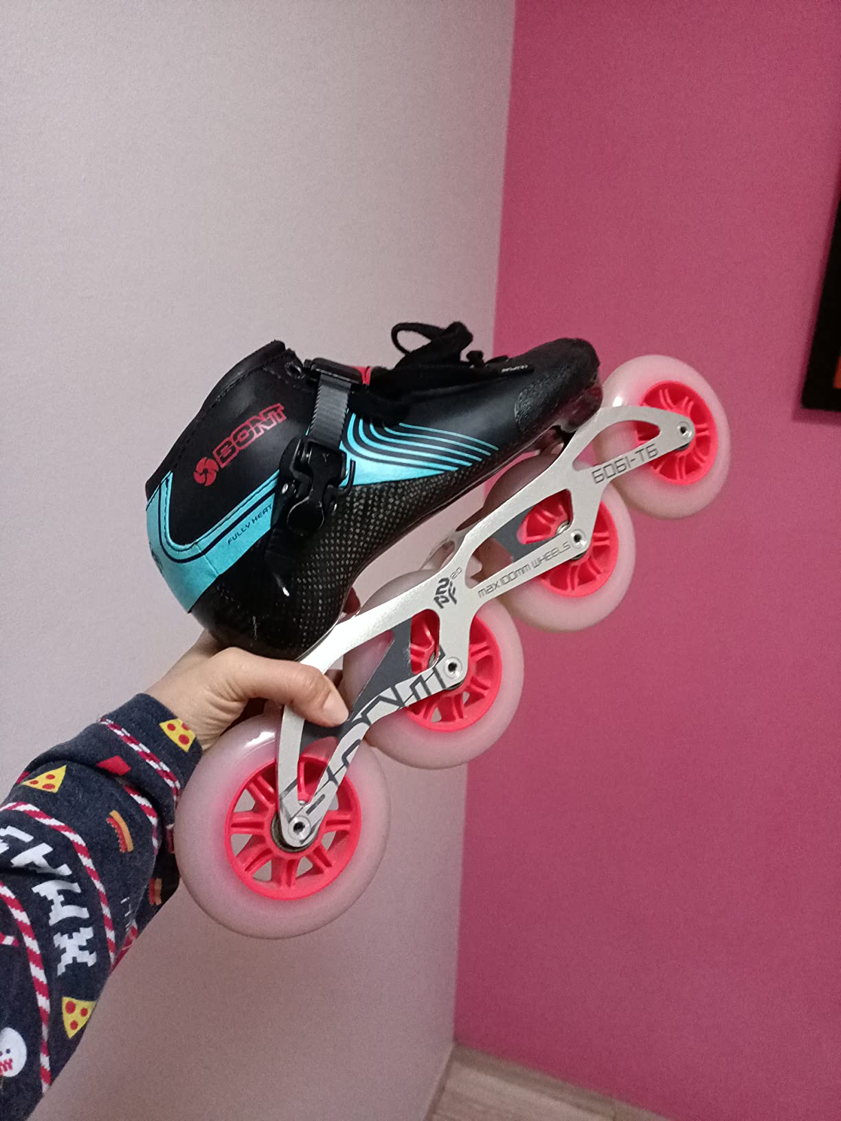 Bont GT4 Inline Speed Skates, Carbon Composite Racing Boots, 6061 T6 Aluminum Frame, Elemental 85A Wheels 100mm 110mm, ABEC5 Bearings customer photo 1