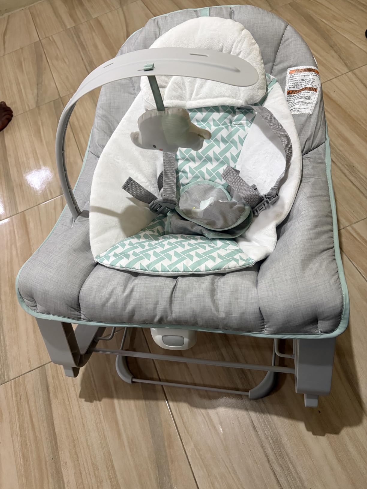 Ingenuity Keep Cozy 3-in-1 Grow with Me Vibrating Baby Bouncer, Seat & Infant to Toddler Rocker, Vibrations & Toy Bar, 0-30 Months Up to 40 lbs (Weaver) customer photo 2