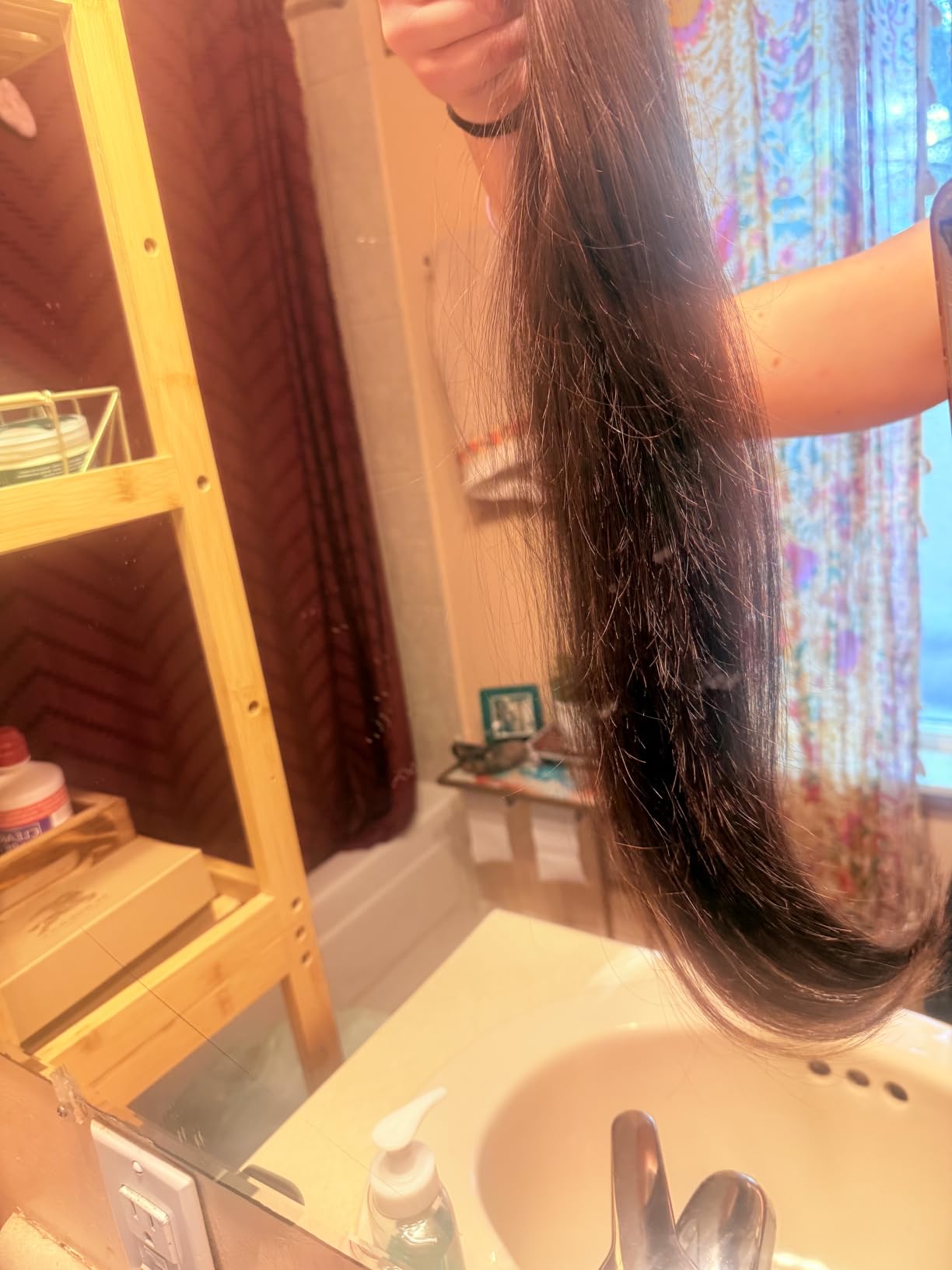 WENNALIFE Clip in Hair Extensions Real Human Hair, 18 Inch 120g 7pcs Human Hair Extensions Clip Ins, Dark Brown Coloured Remy Hair customer photo 1