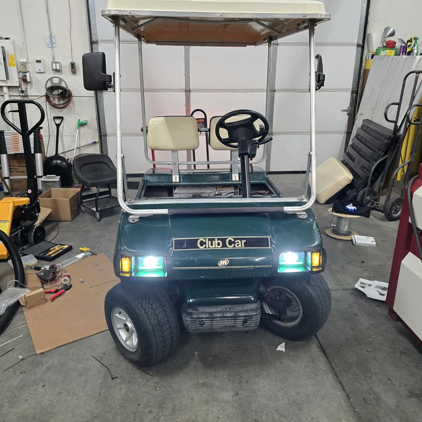 10L0L Deluxe Golf Cart Light Kit for Club Car DS 12V-60V, Full Headlight Taillight Kit with RGB Daytime Running Lamp, Low/High Beam, Turn Signal, Horn, Brake Pad, Hazard Blinker customer photo 1