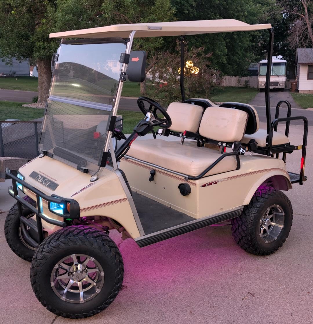 10L0L Deluxe Golf Cart Light Kit for Club Car DS 12V-60V, Full Headlight Taillight Kit with RGB Daytime Running Lamp, Low/High Beam, Turn Signal, Horn, Brake Pad, Hazard Blinker customer photo 2