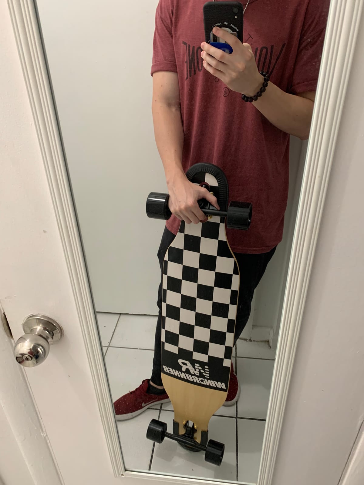 Windrunner 41inch Freeride Longboard Skateboard, 8-Ply Natural Maple Drop Through Freestyle Complete Skateboard Cruiser Pintail for Cruising, Carving, Free-Style and Downhill with T-Tool customer photo 1