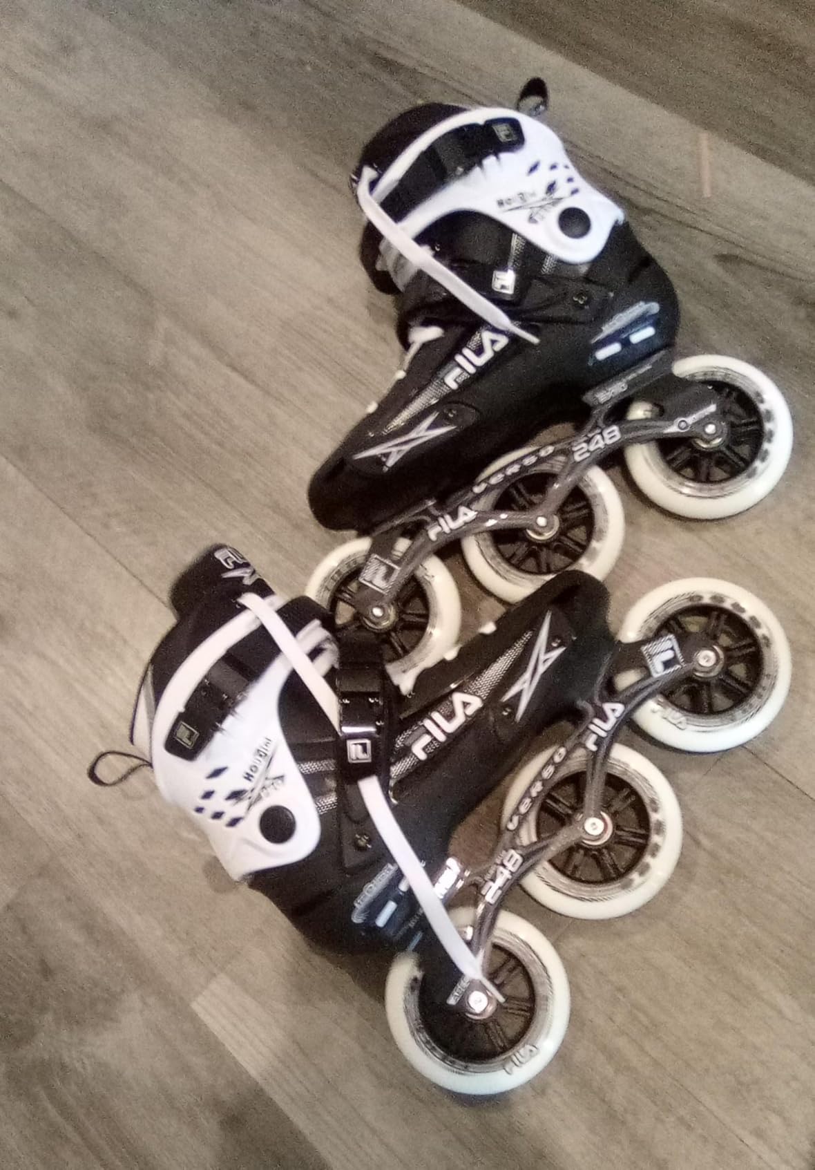 Fila Houdini Pro 110mm Unisex Fitness Inline Skates, 3x110mm Wheels | Aluminum Frame - ABEC-9 Bearings - Shock-Absorbing Heel customer photo 1