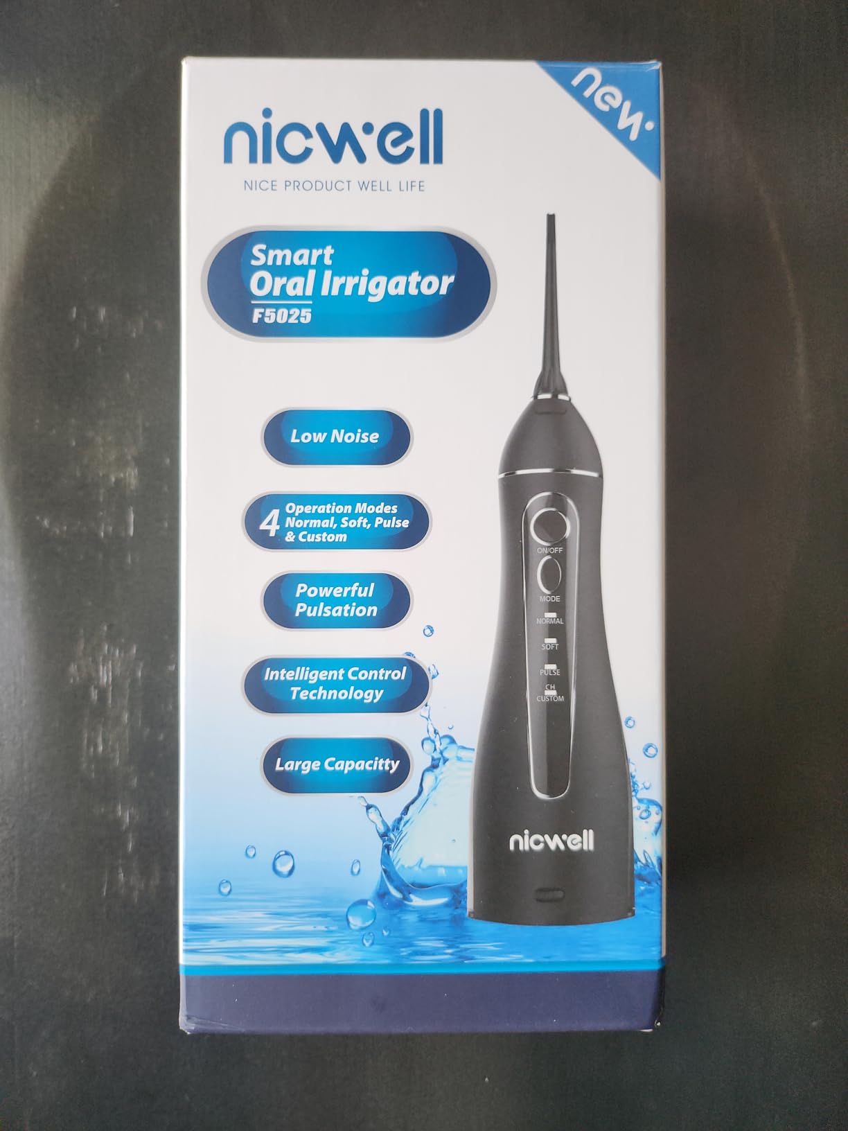 Nicwell Water Dental Flosser for Teeth - 4 Modes & 11 Pressure Settings Cordless Portable Oral Irrigator, IPX7 Waterproof Rechargeable with 5 Tips for Braces Cleaning, Travel, Deep Teeth Cleaning customer photo 2