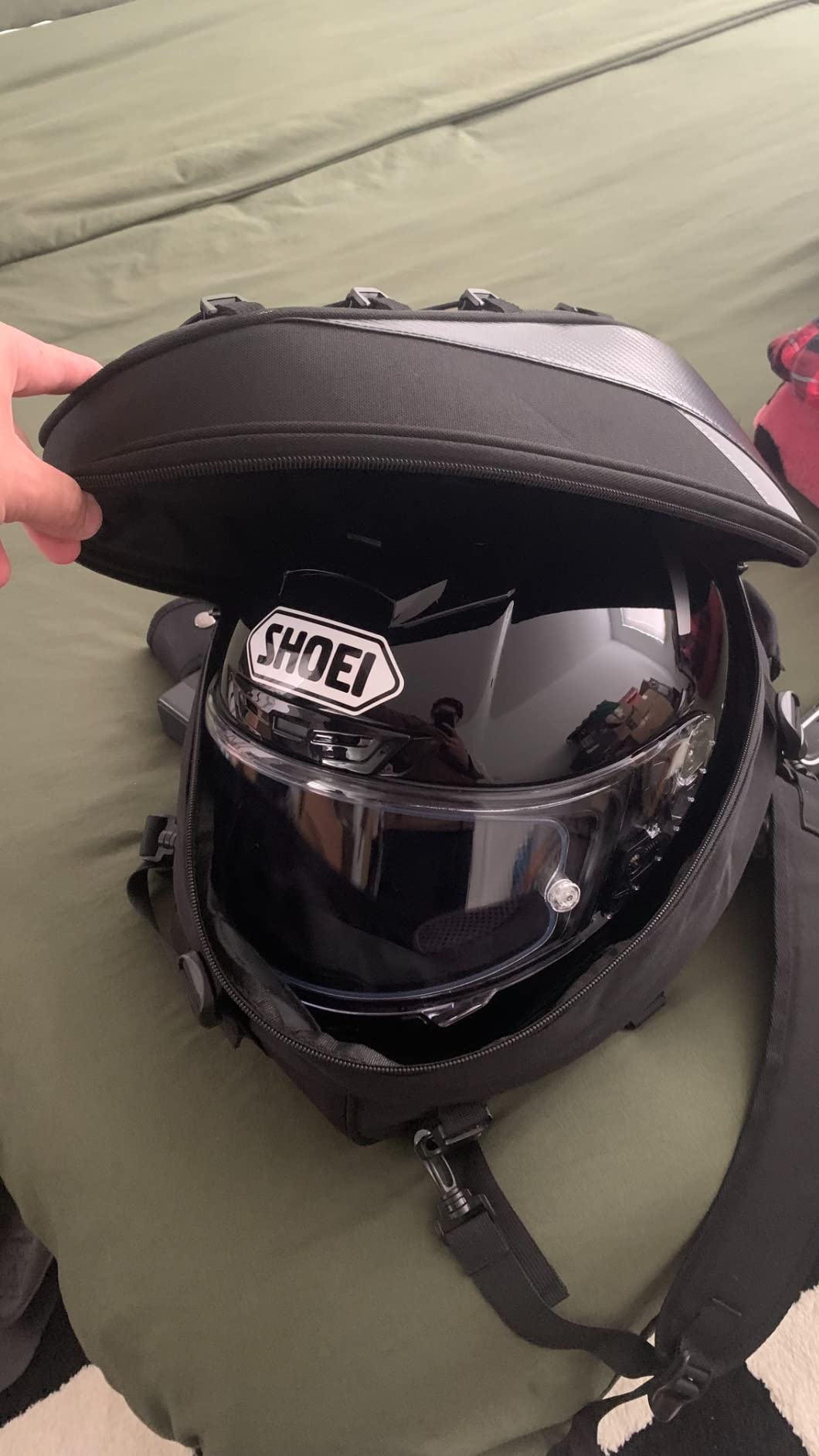 Motorcycle Tail Bag,Waterproof Seat Bag,Dual Use Backpack With Cargo Net customer photo 2