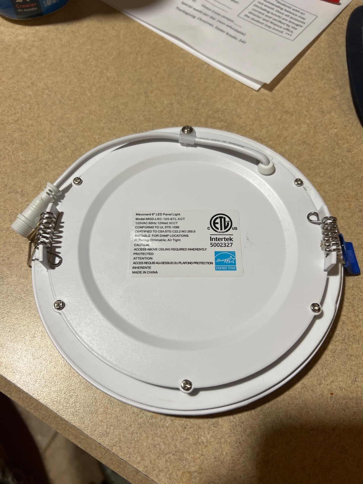 Meconard 4 Pack 6 Inch 3CCT LED Recessed Lighting, Canless Wafer Downlight customer photo 1