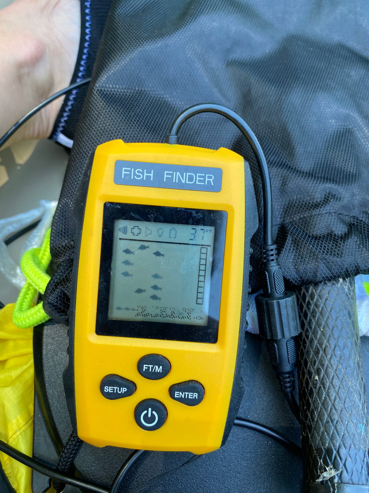 Handheld Fish Finder Portable Fishing Kayak Fishfinder Fish Depth Finder Fishing Gear with Sonar Transducer and LCD Display customer photo 2