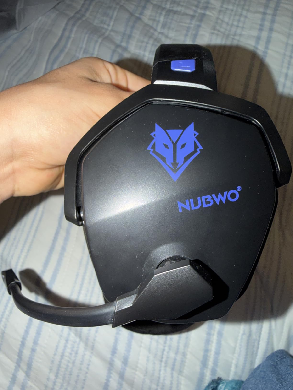 NUBWO Wireless Gaming Headset with Mic for Ps5 Ps4 PC, Zero Interference, 100-Hour Battery All-Day Play, 23ms Sync for Fortnite & Call of Duty/FPS Gamers, Triple Mode All Devices Compatible - Orange customer photo 1