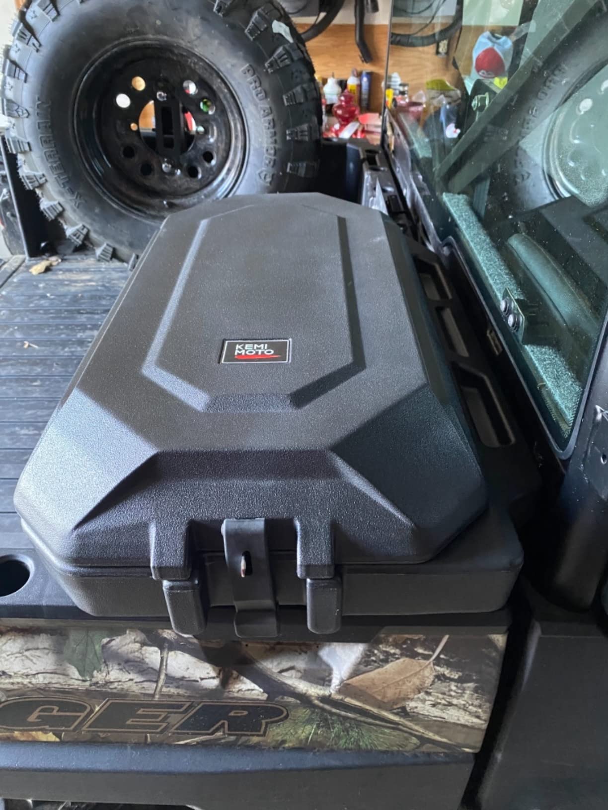 KEMIMOTO UTV Bed Storage Box, 45.3L/11.9GAL Large Capacity Cargo Box | Compatible with Polaris Ranger 1000, 900, 570, 700, Ranger XP 1000, XP 900 2013-2026, Solid Tool Box (Right/Passenger Side) customer photo 2