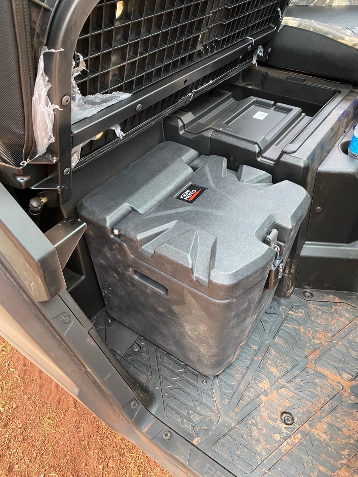 KEMIMOTO Under Seat Storage Box | 28.5L/7.53 Gal | with Lock | Compatible with Polaris Ranger XP 1000/Crew | 2018-2025 2026 | Replace #2882910 | Waterproof | Dual Bin Dry Storage Box | Fit Door customer photo 1
