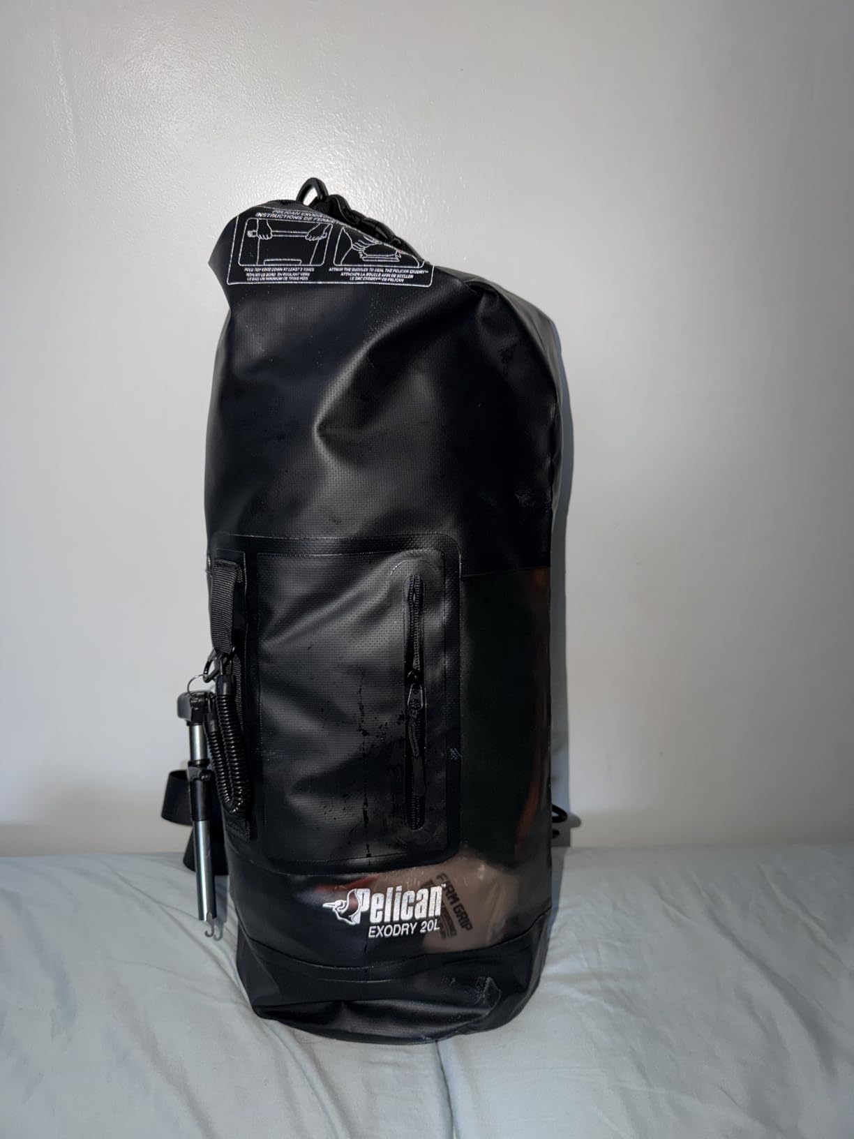 Pelican ExoDry 10L Small Drybag - Waterproof - Shoulder Strap - Thick & Lightweight - Roll Top Dry Compression - Keeps Gear Dry for Kayaking, Beach, Rafting and Fishing - Black customer photo 1