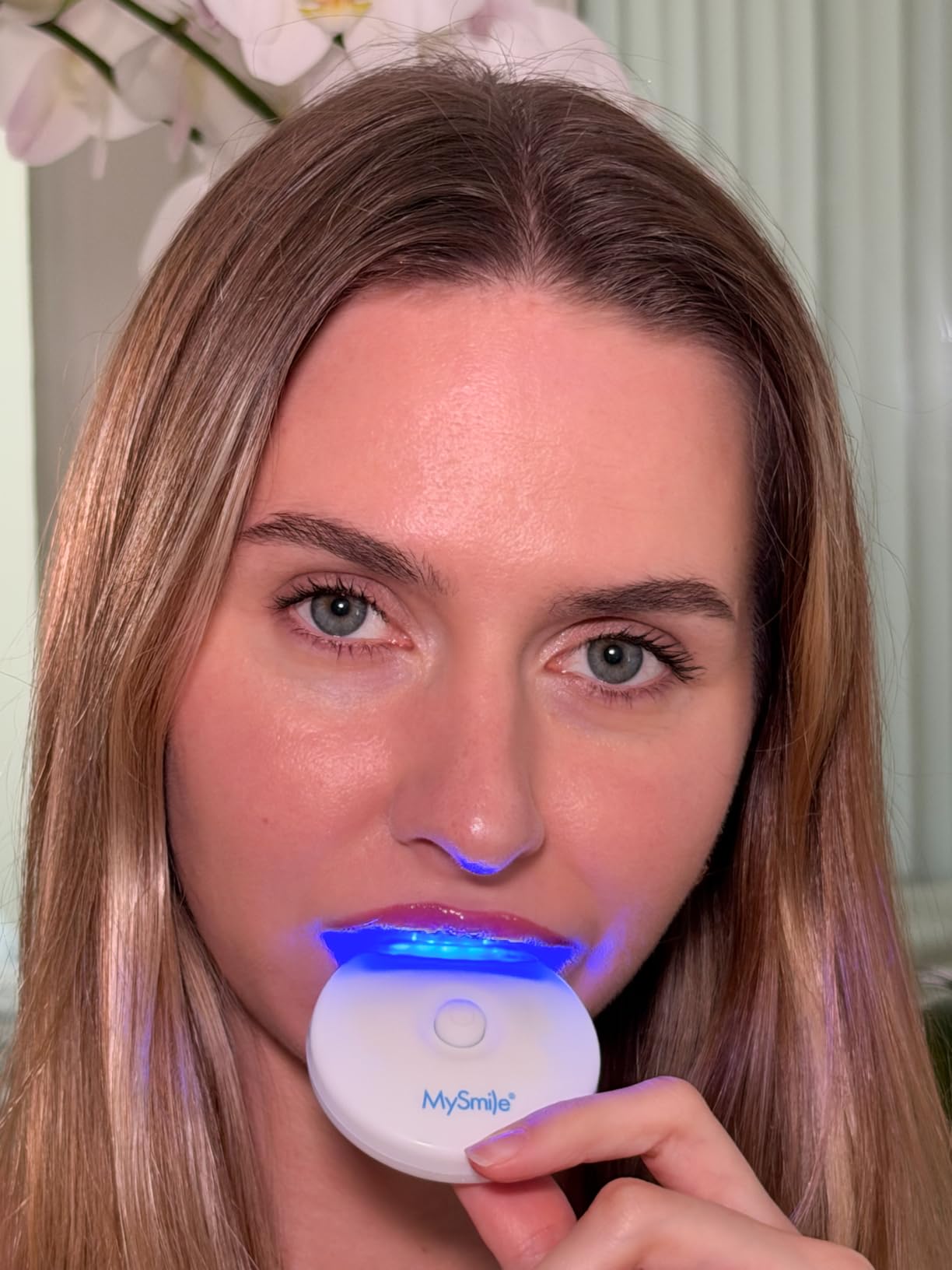 MySmile Teeth Whitening Kit with LED Light, 10 Min Non-Sensitive Fast Teeth Whitener with 3 Carbamide Peroxide Whitening Gel, Helps to Remove Stains from Coffee, Smoking, Wines, Soda, Food customer photo 1