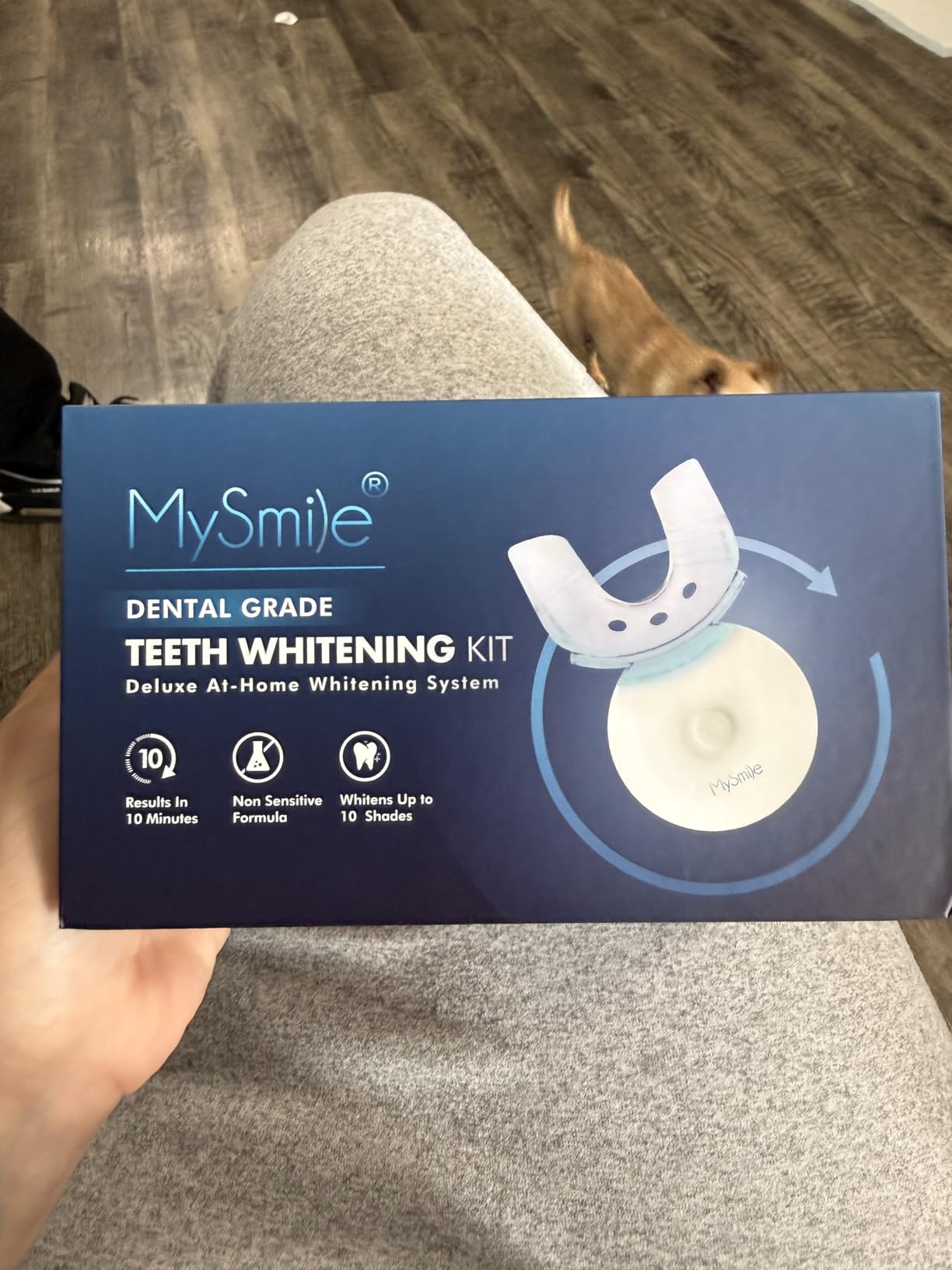 MySmile Teeth Whitening Kit with LED Light, 10 Min Non-Sensitive Fast Teeth Whitener with 3 Carbamide Peroxide Whitening Gel, Helps to Remove Stains from Coffee, Smoking, Wines, Soda, Food customer photo 2