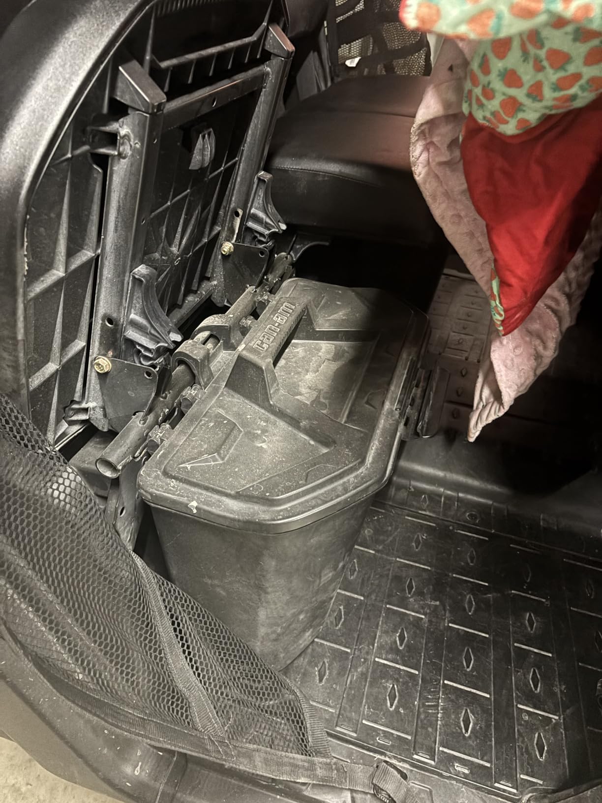 Passenger Removable Storage Bin Compatible with Can Am Defender | Underseat Waterproof Storage Box Compatible with HD5/HD8/HD9/Max HD9/Max HD8/HD10/Max HD10 2016-2026, Replace #715003314 customer photo 1